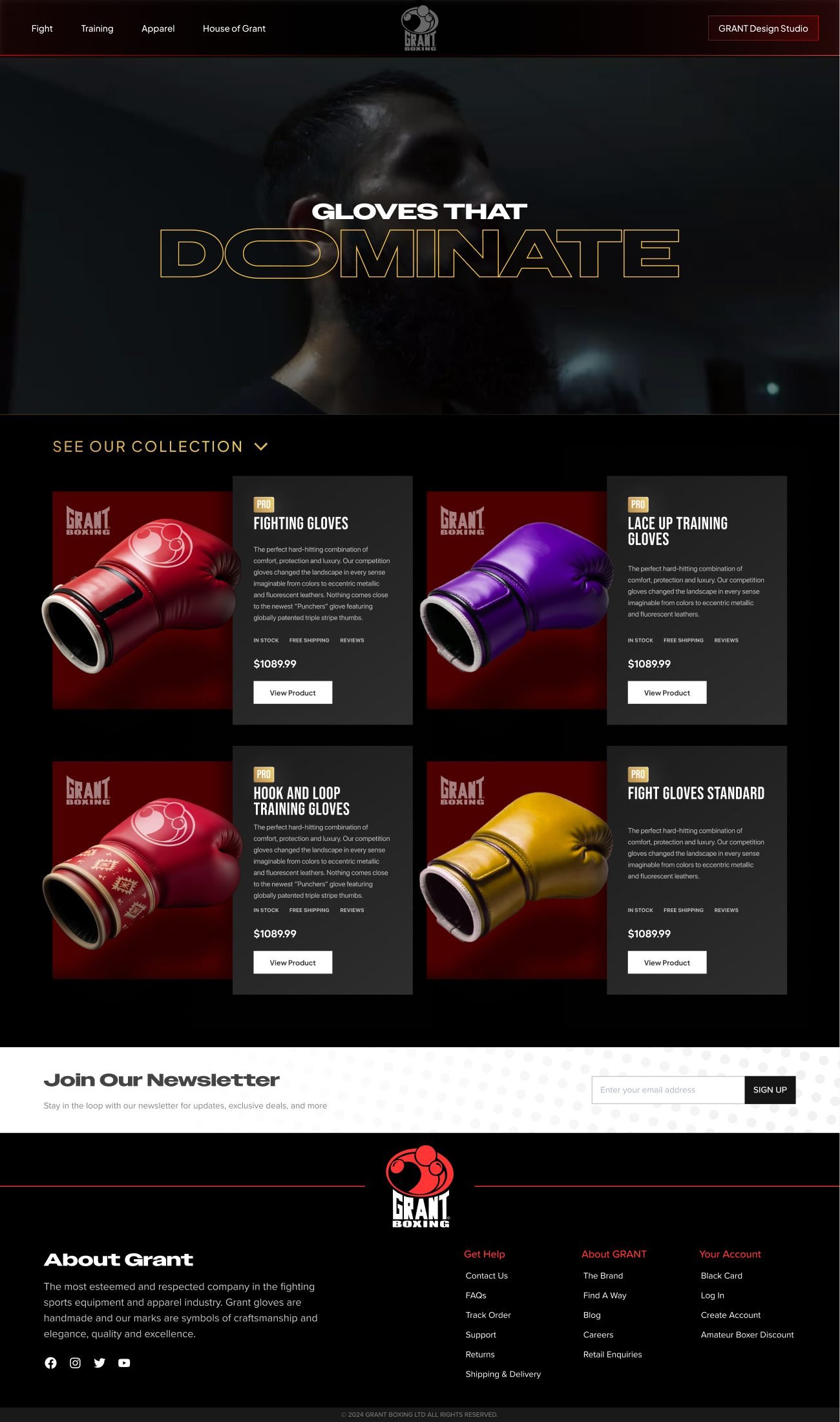 Grand World Wide category page design